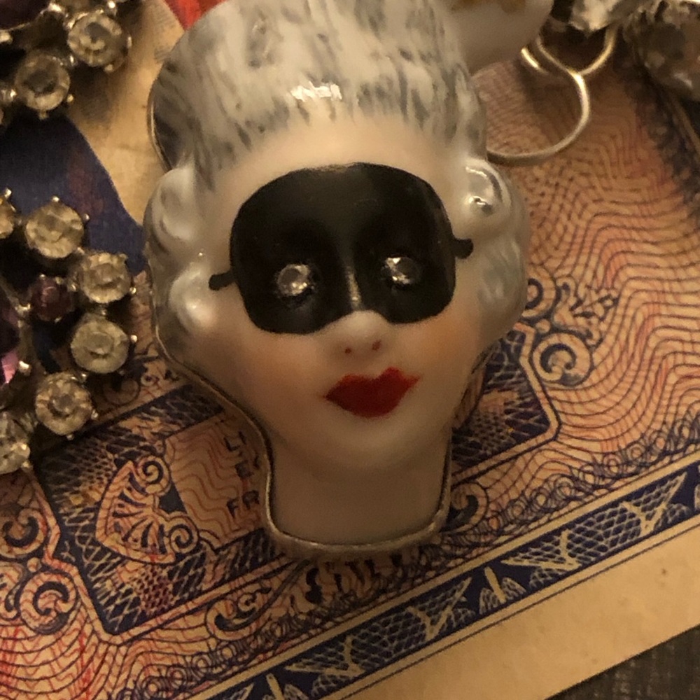 Georgian masked patch box charm - Picture 15 of 16